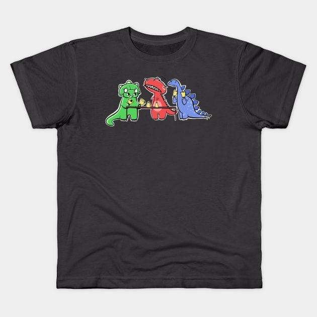 Dinosaur Handbell Practice Kids T-Shirt by SubtleSplit